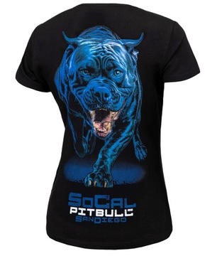 Koszulka damska Pit Bull model In Blue czarna z psem M