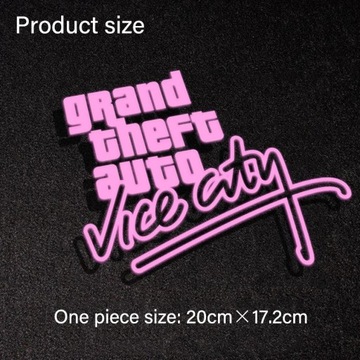 Автомобильные наклейки Gta Vice City с логотипом на лобовое стекло, декоративные наклейки, индивидуальность
