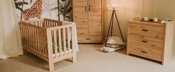 Детская мебель Комплект детской мебели, шкаф, комод, кровать, Дуб Амелия