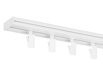 KARNISZ SUFITOWY POJEDYNCZY PCV 490 CM SZYNA SUFITOWA Z AKCESORIAMI I TOR
