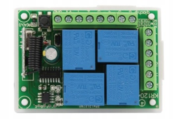 РАДИО ДИСТАНЦИОННОГО УПРАВЛЕНИЯ ПЕРЕКЛЮЧАТЕЛЬ 315MHZ ДЛЯ ВОРОТ 4 КАНАЛА 12V + ПУЛЬТ ДИСТАНЦИОННОГО УПРАВЛЕНИЯ