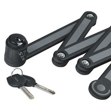 Велосипедный замок KLS Fold 30 серый 3,5мм 85см