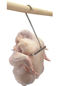 K-403 Hak fi 4 wędzarniczy do kurczaka 1 szt INOX