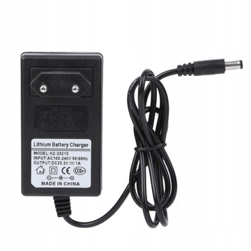 ИСТОЧНИК ПИТАНИЯ 25 В постоянного тока, 100–240 В переменного тока АДАПТЕР 5,5 x 2,1 мм УНИВЕРСАЛЬНОЕ ЗАРЯДНОЕ УСТРОЙСТВО