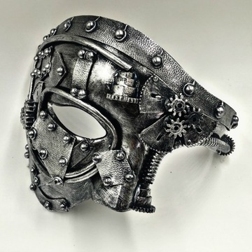СТИМПАНК ПОЛОВИНА ЛИЦА МАСКА РОБОТ ПАРОВАЯ МАШИНА