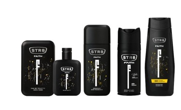 STR8 FAITH ZESTAW 4cz EDT50ml + DNS75ml + SPRAY150ml + ŻEL400ml