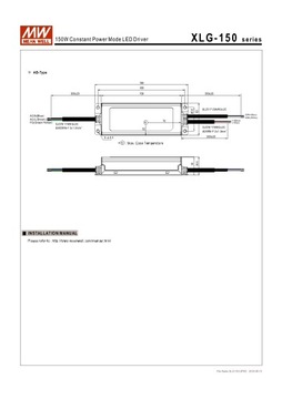 Источник питания для светодиодов Mean Well XLG-150-24, 24 В, 150 Вт