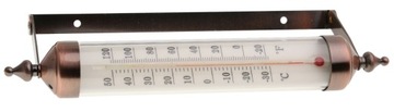 TERMOMETR ZEWNĘTRZNY 245mm NA ŚCIANĘ OKNO METALOWY