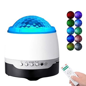 Kolorowy Lampa Projektorowa Głośnikiem Bluetooth Sterowaniem Głosowym