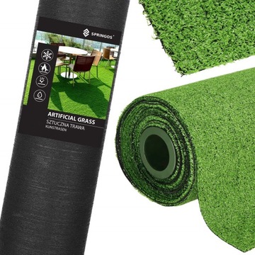 КОВРИК ИСКУССТВЕННАЯ ТРАВА 7мм ЗЕЛЕНЫЙ ИЗ РУЛОНА 3м ДЛЯ БАЛКОНА ТЕРРАСЫ ДОМА САДА