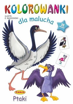 KOLOROWANKI DLA MALUCHA. PTAKI. NAKLEJKI