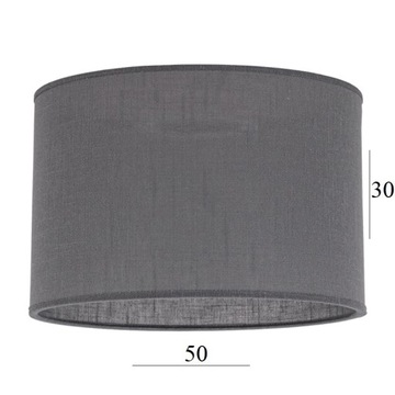ABAŻUR duży walec do lampy 6W szary 50/30 cm E27