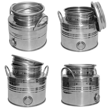 BECZKA bańka beczułka pojemnik INOX 2L na sok ocet olej wino bimber wódkę