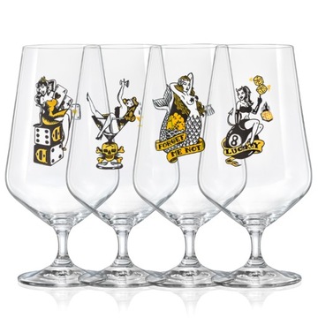 Pokale do piwa 540 ml BOHEMIA BURLESQUE 4 szt.
