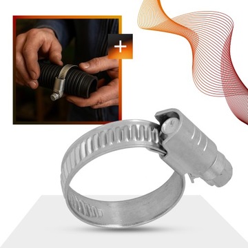 10x Opaska Zaciskowa METALOWA 16-27 Cybant Obejma Ślimakowa SKRĘCANA Sta GR