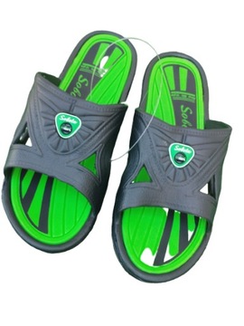 KLAPKI basenowe domowe SOBOTA czarne BLACK green 46