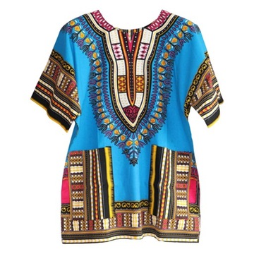 Festiwal afrykańskich koszul Dashiki unisex z krótkim rękawem, rozmiar