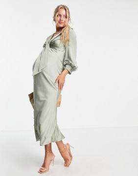 DESIGN MATERNITY SATYNOWA SUKIENKA MIDI XL