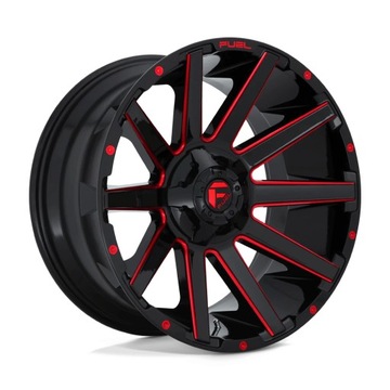 Felga aluminiowa D643 Contra Gloss Black RED Tinted Clear Fuel