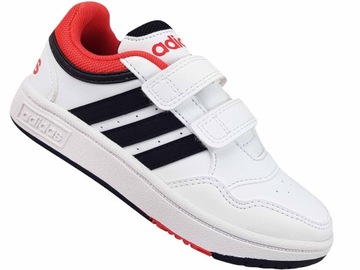 ADIDAS HOOPS 3.0 CF C H03863 BUTY BIAŁE TRAMPKI DZIECIĘCE NA RZEPY