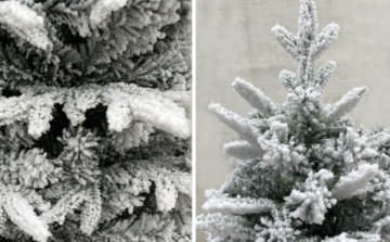 БЕЛАЯ ТОЛСТАЯ ИСКУССТВЕННАЯ НАСОСНАЯ ПЭ РОЖДЕСТВЕНСКАЯ ЕЛЬКА 150 см ЗА СНЕГОМ морозный снег