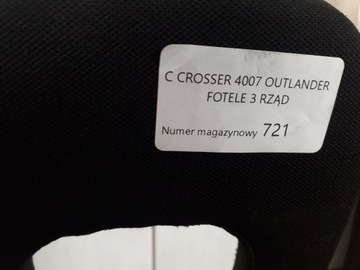 C-CROSSER 4007 OUTLANDER SEDADLA POHOVKA ZADNÍ 3 ŘADA