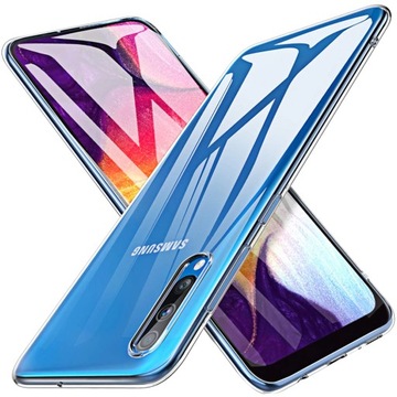 ETUI CLEAR CASE SLIM PLECKI POKROWIEC FUTERAŁ DO SAMSUNG GALAXY A50 + SZKŁO