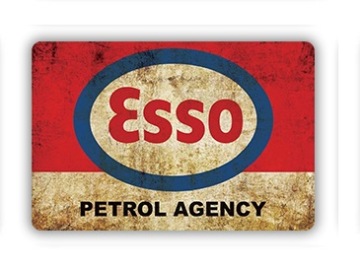 Декоративная ЛИСТОВАЯ КАРТА ESSO PETROL AGENCY 20x30