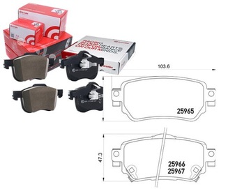 KLOCKI HAMULCOWE NISSAN QASHQAI 13- TYŁ BREMBO