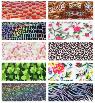 ТРАНСФЕРНАЯ ФОЛЬГА 100смx4см ЦВЕТОЧНЫЕ УЗОРЫ