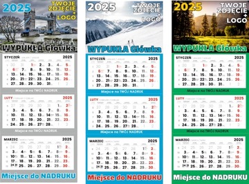 Календарь TRIPLE 2025 с ВЫПУКЛОЙ головкой и логотипом - 200 шт.