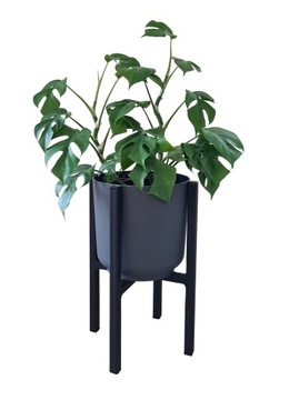 KWIETNIK METALOWY STOJAK Z OSŁONKĄ NOWOCZESNY 31CM 4 NOGI