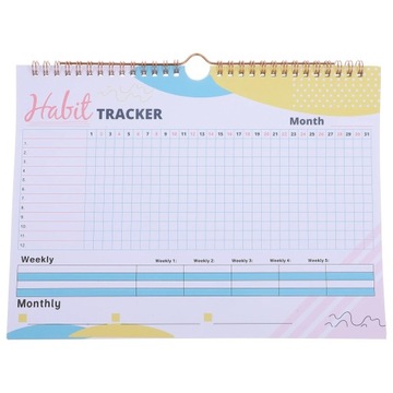 Record Planner Calendar Monthly Undated Daily Workout Tracker Journal