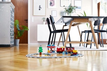 LEGO DUPLO ПОЕЗД ПОЕЗД ЖЕЛЕЗНОДОРОЖНЫЕ ПУТИ СТАНЦИЯ ЛОКОМОТИВНЫЙ НАБОР КИРПИКОВ