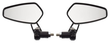 lusterko w kierownicę trapez czarne - para