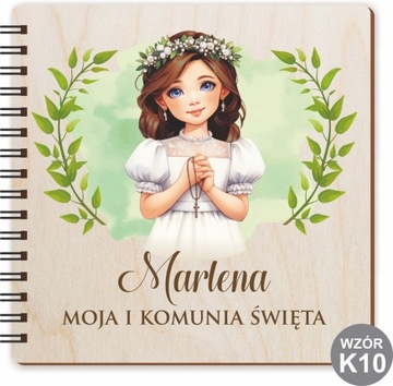 ALBUMY NA ZDJĘCIA DREWNIANE PREZENT NA KOMUNIĘ RÓŻNE WZORY