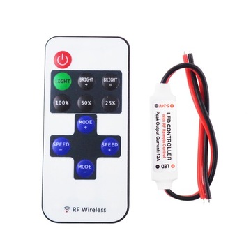 ŚCIEMNIACZ MINI RF 12V 72W + PILOT do taśma LED