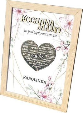PODZIĘKOWANIE NA DZIEŃ MATKI DLA MAMY OBRAZ SERCE