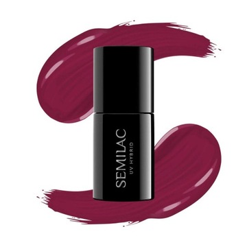 Semilac Lakier hybrydowy Wiśniowy z Połyskiem 098 Elegant Cherry 7ml