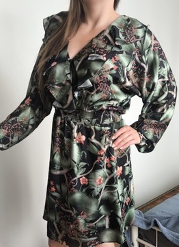 H&M JOHANNA ORTIZ elegancka sukienka kwiaty
