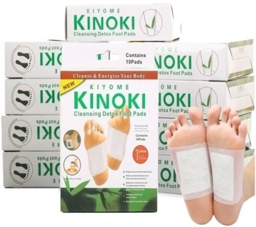 KINOKI PLASTRY OCZYSZCZAJĄCE Z TOKSYN DO STÓP DETOKSYKACJA DETOX 100 SZTUK