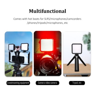 RGB мини-светильник для фотосъемки с регулируемой яркостью светодиодный светильник