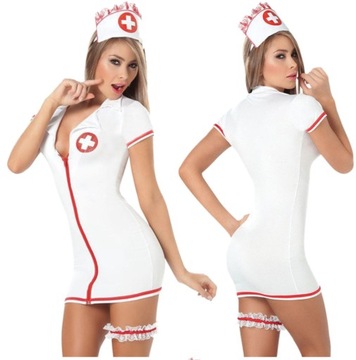 КОСТЮМ МЕДСЕСТРЫ КОМПЛЕКТ ЧУЛКИ НАРЯД S M L