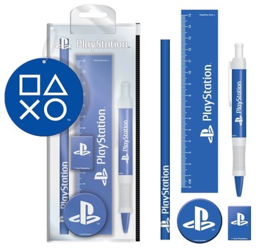 PLAYSTATION długopis ołówek linijka temperówka