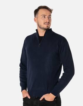 Duży Sweter Męski Półgolf Rozsuwany Golf 190-2 7XL