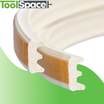 Самоклеящийся уплотнитель для окон тип Е, 6 метров, БЕЛЫЙ