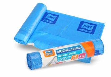 Worki na śmieci uniwersalne Ravi 35l 15 szt.