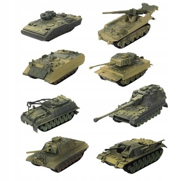 8 sztuk 4D nowoczesny czołg Model 1:72 DIY ciężki
