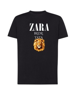 T-shirt męski koszulka Zara będę tatą L
