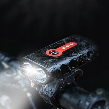 СВЕТОДИОДНАЯ ВЕЛОСИПЕДНАЯ ФАРА ПЕРЕДНЯЯ 1800 ЛЮМЕН МОЩНАЯ ЗАДНЯЯ